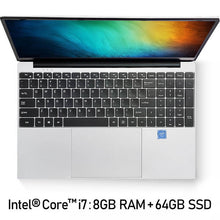 Load image into Gallery viewer, Intel Core i7 Notebook Computer 15.6 inch 8GB RAM 256GB/512GB/1TB SSD J3160 Quad Core Laptops With FHD Display Ultrabook